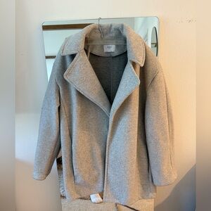Zara Basic peacoat / trench coat heathered grey S